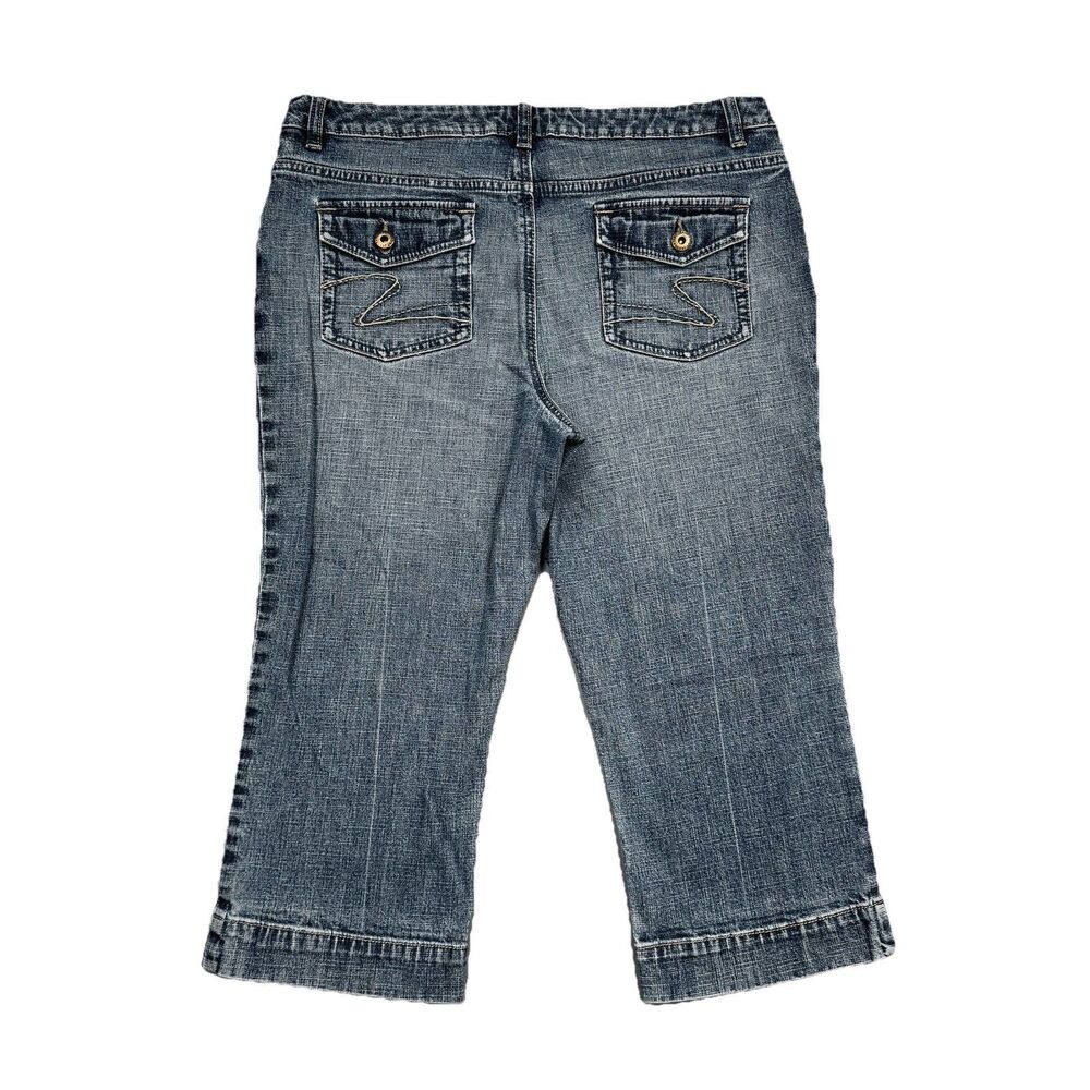 Tint Capri Jeans 12 (32x18.5) Blue Mid Rise Denim Stretch Womens Casual - Picture 3 of 8